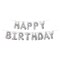 6 Pack Beistle Happy Birthday Party Balloon Streamer - Silver